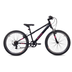 S'COOL Xroc 24" junior MTB cykel med 6 gear - sort