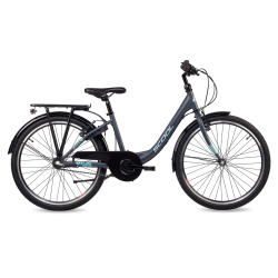 ChiX Wave 24" b�rnecykel med 3 gear og fodbremse - m�rkegr�