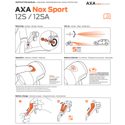 Axa forlygte Nox Sport med batterier 12 Lux - sort