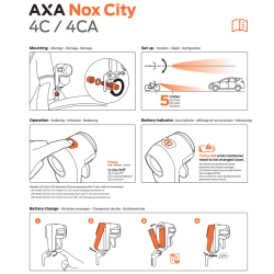 Forlygte Axa Nox City - 4 Lux - inklusive batterier