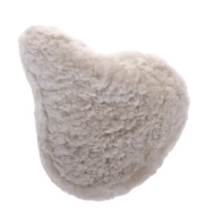 Cykelsadel overtr�k i lammeskind, naturhvid