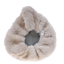 Cykelsadel overtr�k i lammeskind, naturhvid