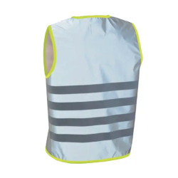 Wowow Fun Full Reflective fuld reflekterende vest til b�rn M - s�lv/gr�-gul