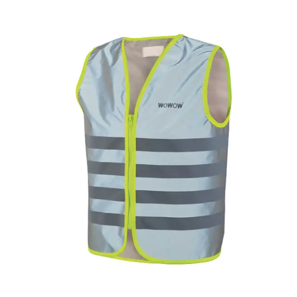 Wowow Fun Full Reflective fuld reflekterende vest til b�rn str. L - s�lv/gr�-gul