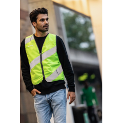 Wowow sikkerhedsvest med reflekser Roadie gul - XXL