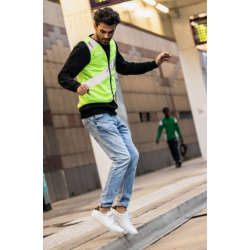 Wowow sikkerhedsvest med reflekser Roadie gul - XL