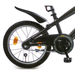 16"  Alpina Trial drengecykel aluminium ramme, fodbremse - space mat sort