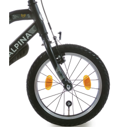 16"  Alpina Trial drengecykel aluminium ramme, fodbremse - space mat sort