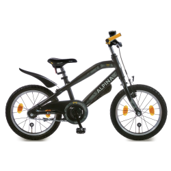 18" Alpina Trial drengecykel aluminium ramme, fodbremse - space mat sort