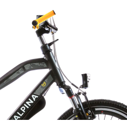 22" Alpina Trial drengecykel i aluminium, fuldt udstyret - space mat sort