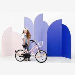 Alpina Ocean 16" pigecykel med fodbremse - misty pink