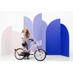 Alpina Ocean 18" pigecykel med fodbremse - misty pink