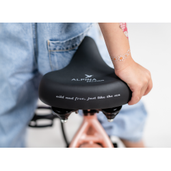 Alpina Ocean 18" pigecykel med fodbremse - misty pink