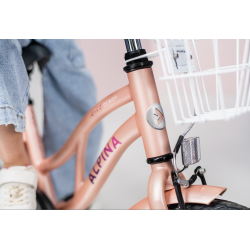 Alpina Ocean 18" pigecykel med fodbremse - misty pink