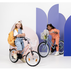 Alpina Ocean 18" pigecykel med fodbremse - misty pink