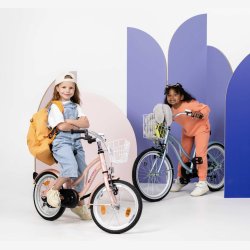 Alpina Ocean 18" pigecykel med fodbremse - misty pink