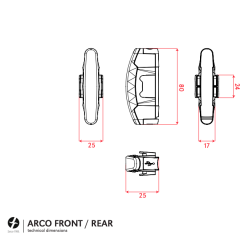 Spanninga lygtes�t Arco USB C genopladelig