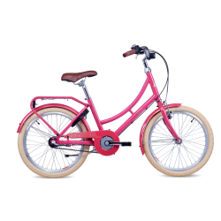S'COOL chiX Classic 20" 3 gear pigecykel med fodbremse - hindb�rr�d