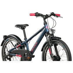 S'COOL troX Pro 20-K7 20" b�rnecykel i aluminium, 7 gear - m�rkebl�/pink