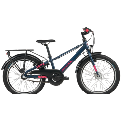 S'COOL troX Pro 20-N3 20" b�rnecykel i aluminium, 3 gear, fodbremse - m�rkebl�/pink