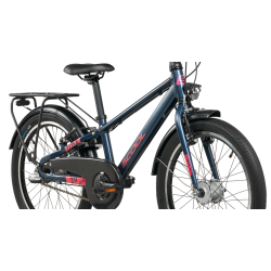 S'COOL troX Pro 20-N3 20" b�rnecykel i aluminium, 3 gear, fodbremse - m�rkebl�/pink
