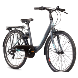 S'COOL ChiX 24-K6 24" b�rnecykel med 6 gear - m�rkegr�