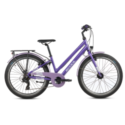 S'COOL chiX Pro 24-K7 24" juniorcykel med 7 gear - lilla/lavendel