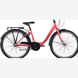 S'COOL chiX 26-N3 26" pigecykel med fodbremse, 3 gear - koralr�d