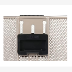 Basil Bilbao cykelkurv med fast montering, 26 x 22 x 27 cm - nude metallic