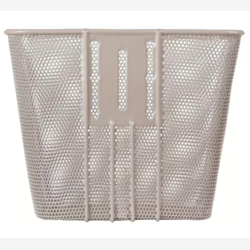 Basil Bilbao cykelkurv med fast montering, 26 x 22 x 27 cm - nude metallic