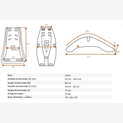 Melia Comfort Babyindsats (0-9 mdr.) � Sort 4S m. 5-punktssele