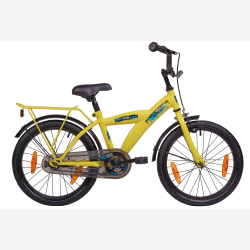 B�rnecykel Bikefun "No Rules" 18 tommer med fodbremse - sort/gul