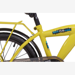 B�rnecykel Bikefun "No Rules" 18 tommer med fodbremse - sort/gul