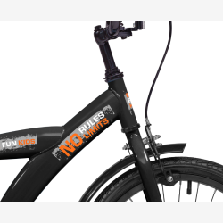 B�rnecykel Bikefun "No Rules" 18 tommer med fodbremse - sort