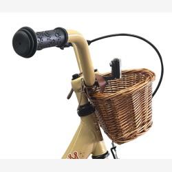B�rnecykel Bikefun Girly 18 tommer - med kurv og fodbremse - beige/gul
