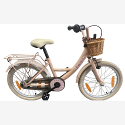 B�rnecykel Bikefun Girly 18 tommer - med kurv og fodbremse - st�vet rosa