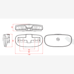 Spanninga baglygte Duxo XB -batteri (25 stk.)