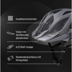 Cykelhjelm KED Spiri II Trend M (52-58 cm) - mat sort