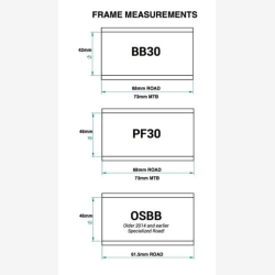 Praxis krankboksadapter M24  Shimano BB30 PF30 Road 68mm