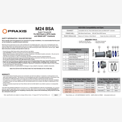 Praxis krankboksadapter M24 Sram GPX BSA Road racer/MTB 68-73mm