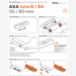 Baglygte Juno Batteri - 50 mm montering