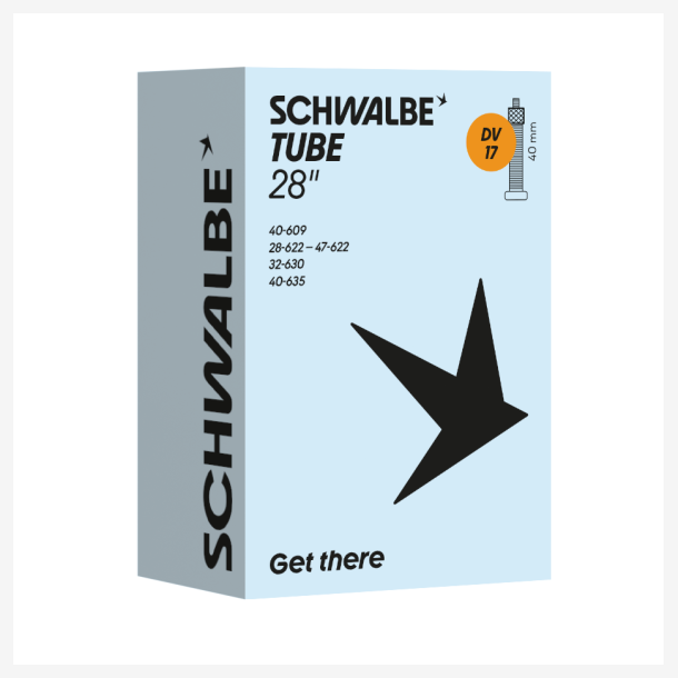 Schwalbe slange DV17 28 tommer 28/47-622/635 hv 40mm