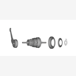 Navindsats Shimano Nexus 7 bremsenav SG-C3001-7C (175,5 mm aksel) - s�lv