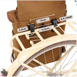 Weathergoods Sweden cykeltaske City Bikepack XL toffeebrun
