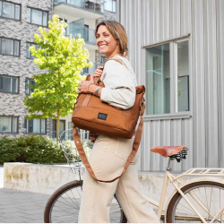 Weathergoods Sweden cykeltaske/skuldertaske City Bike Satchel - toffeebrun