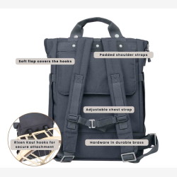 Weathergoods Sweden City Bikepack � 2-i-1 Cykeltaske &amp; Rygs�k (18L) - bl�