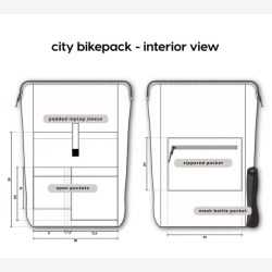 Weathergoods Sweden City Bikepack � 2-i-1 Cykeltaske &amp; Rygs�k (18L) - bl�