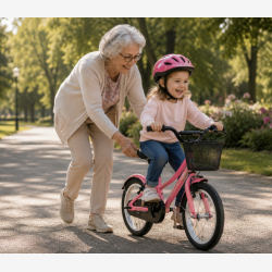 B�rnecykel U-GO Imagine S1 16" med fodbremse - bubblegum pink