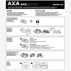 Axa baglygte Riff Steady Auto batteri 80mm