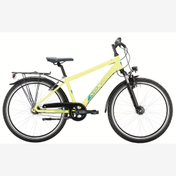26" NOXON Sweeper ATB juniorcykel 7 gear, med fodbremse, aluminium - gulgr�n